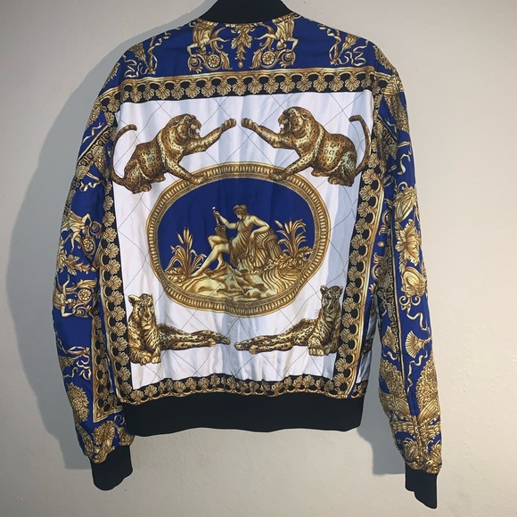 Versace DEA Barocco Baroque silk bomber Jacket - Picture 7 of 10